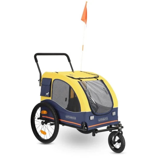 HAFENBANDE Cabby L Bicycle Trailer with Two Couplings (L 155 x B 74 x H 103 cm / bis 45 kg)