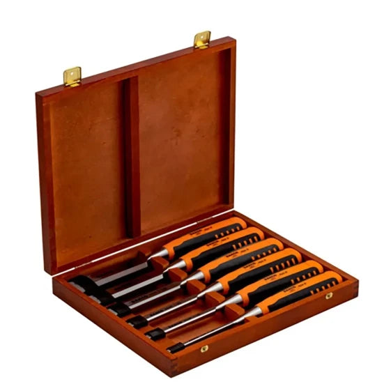 BAHCO Chisel Set with Rubber Handle 6-32 mm, 6 Pieces (Multicolor)
