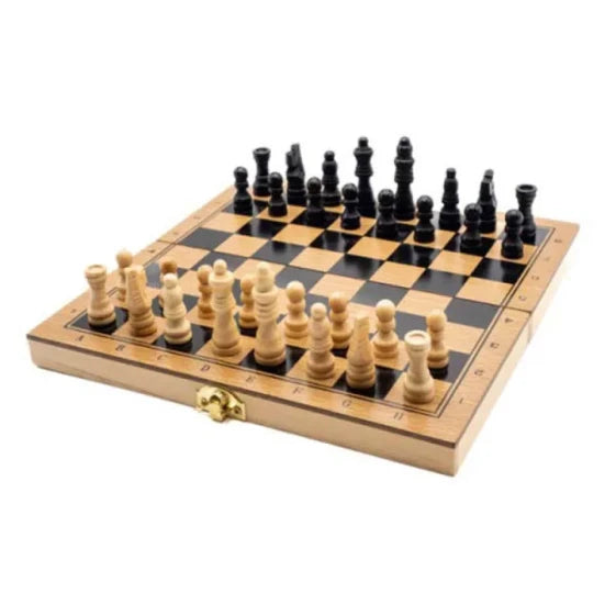 Aquamarine Chess, Checkers and Backgammon Board Game (Multicolor) — view 2