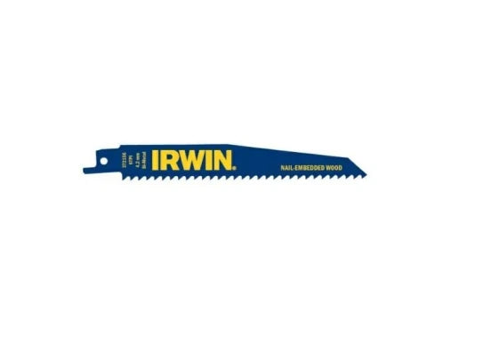 IRWIN Reciprocating Saw Blade 300 mm 6 TPI for Wood with Nails (5 pcs)