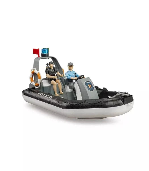 Bruder Promising Police Car with Boat (Black) — view 6