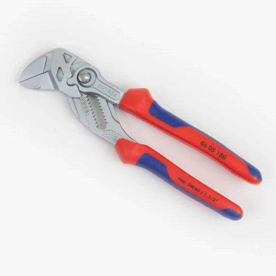 Knipex 86 05 180 - Slip-joint pliers - 3.5 cm - Chrome-vanadium steel - Plastic - Blue/Red - 18 cm (Blue) — view 3