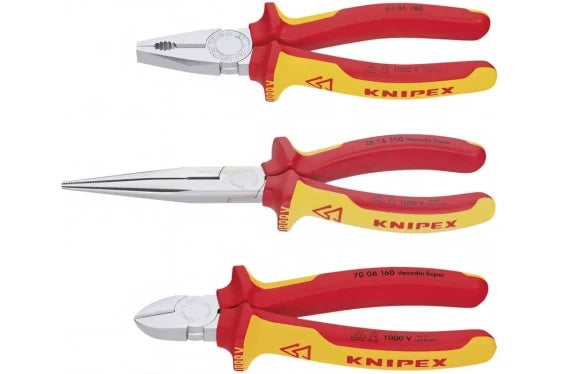 Knipex 00 20 12 electrically insulated tool set, 3 pieces (170 x 370 x 40 mm / Yellow) — view 2
