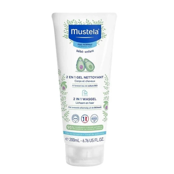 Mustela 2-in-1 Baby Body and Hair Cleansing Gel (200 ml) — view 4