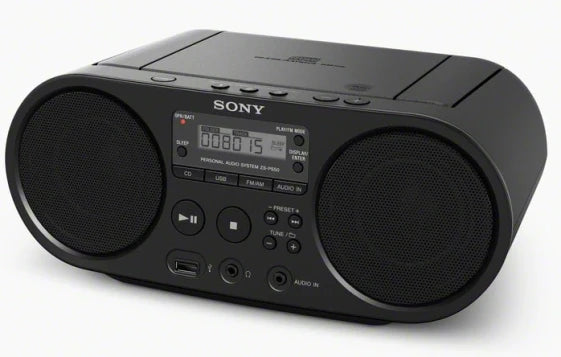 Sony ZS-PS50 AM/FM 87.5-108 MHz 4W WMA/MP3 Black 3.5 mm (Black)