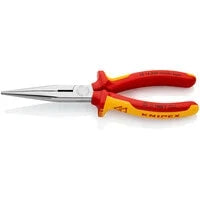Knipex 26 16 200 flat-round pliers with cutting edges 200 mm (Yellow)