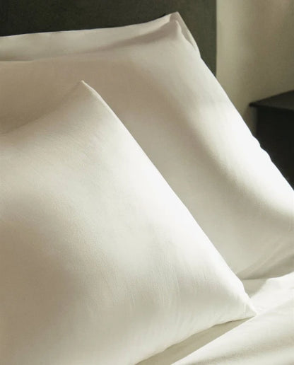 Zarahome Percale Pillowcase (200 Thread Count) (50 x 75 cm / White)