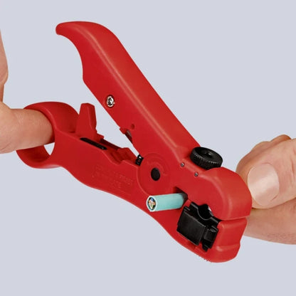 KNIPEX 16 60 06 SB Coaxial Stripping Tool 125 mm (Red) — view 8