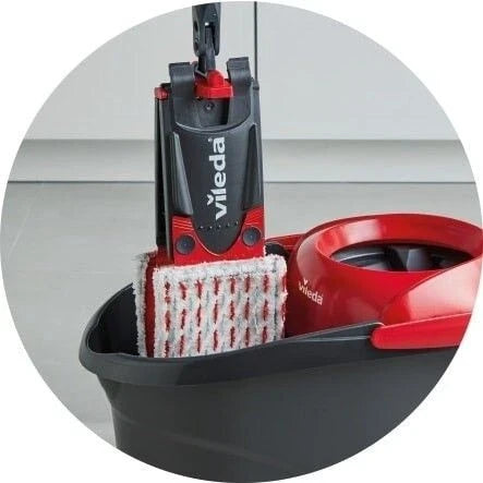 Vileda Turbo Ultramat Bucket and Mop Set (Black / Red) — view 4