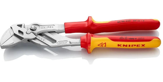 KNIPEX 86 06 250 Slip-Joint Pliers 25 cm, 5.2 cm, Chrome Steel, Red/Yellow (Yellow)