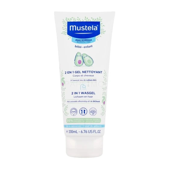 Mustela 2-in-1 Baby Body and Hair Cleansing Gel (200 ml) — view 2