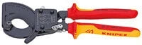 KNIPEX 95 36 250 Hand Wire and Cable Cutter, Steel, Red/Yellow and Black, 25 cm, 165 mm (Black)