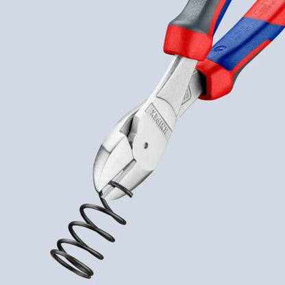 KNIPEX 74 05 200 Diagonal Pliers - Chromium-Vanadium Steel - Plastic - Blue/Red - 200 mm - 303 g (Blue) — view 9