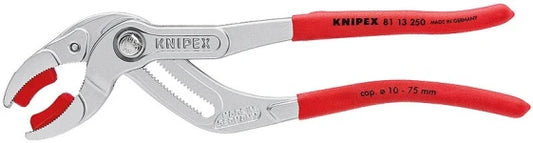 KNIPEX Siphon and Connector Pliers, 7.5 cm, 25 cm, Steel, Red, 355 g (Red)