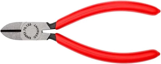 KNIPEX 70 01 125 Diagonal cutting pliers, chromium-vanadium steel, plastic, red, 12.5 cm, 80 g (Red) — view 2