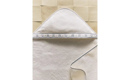 Zarahome Hooded Baby Towel with Elephants (70 x 140 cm / White) — view 2
