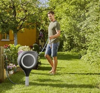 Gardena Deutschland GmbH Gardena RollUp Ground-standing Reel Automatic 0–360° 20 m Black/Grey (Gray) — view 11