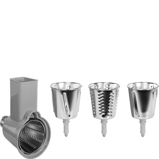 SMEG Slicer & Grater (4 Accessories) SMSG01 - Grey - Plastic, Stainless Steel - China - SMF01/02/03/13 - 24 mm (Gray)