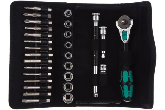 Wera 8100 SA 6 Socket Wrench Set, 1/4" Drive Ratchet Handle, 1 pc, Black/Chrome/Green (110 x 60 x 205 mm / Gray) — view 10