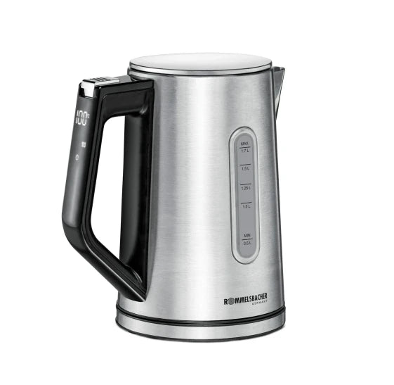 ROMMELSBACHER WK 3000 Electric Kettle 1.7 L 3000 W Black Stainless Steel Adjustable Thermostat Water Level Indicator — view 2