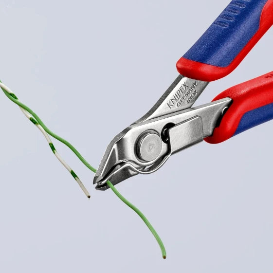 KNIPEX 78 13 125 Side-cutting Pliers, Steel, Plastic, Blue/Red, 12.5 cm, 57 g (Blue) — view 2