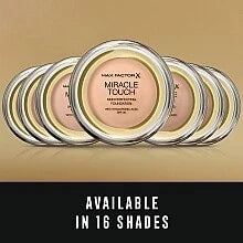 Max Factor Miracle Touch Skin Perfecting SPF 30 Powder Foundation with Hyaluronic Acid (11.5 g / Elfenbein, Gold) — view 15