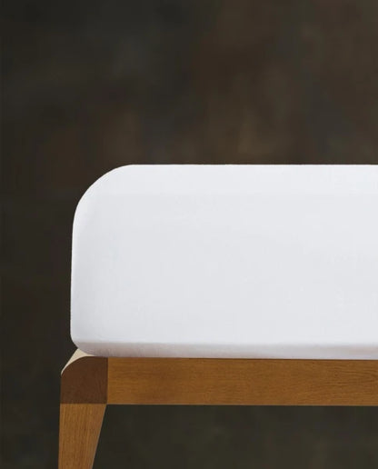 Zarahome Percale Fitted Sheet, 30 cm High (200 Thread Count) (90 x 200 x 30 cm / White) — view 2