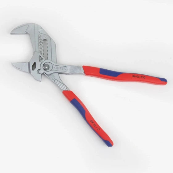 KNIPEX 86 05 250 Slip-joint pliers, 25 cm, 4.6 cm, chromium-vanadium steel, plastic handles, blue/red — view 2