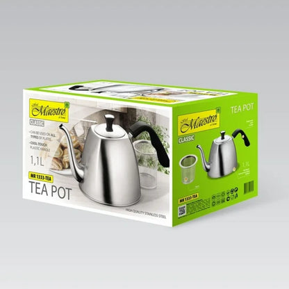 Feel-Maestro Feel Maestro MR-1333-Tea Kettle Black Stainless Steel Plastic 1.1 L (Silver) — view 3