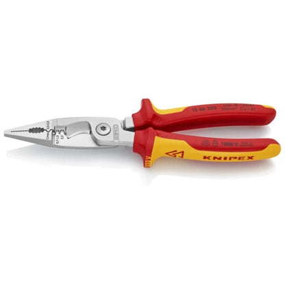 KNIPEX 13 86 200 Needle-nose Pliers, Steel/Plastic, Orange/Red, 200 mm, 280 g (Orange; Red) — view 2