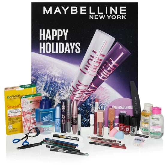 Maybelline Advent Calendar Makeup & Skincare Happy Holidays 31 Days