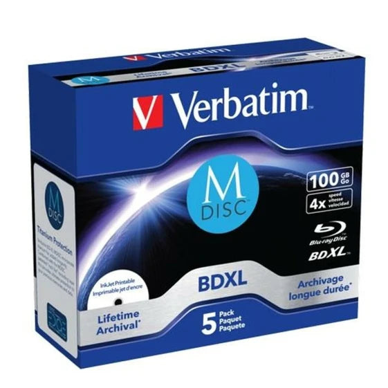 Verbatim M-DISC BD-R Printable 4x 5 Pack