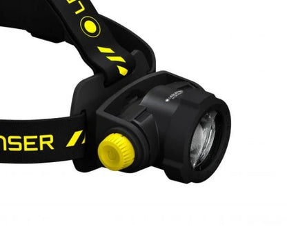 LED Lenser H15R Work Headband Flashlight, Black/Yellow, IP67, 2500 lm (Black) — view 3