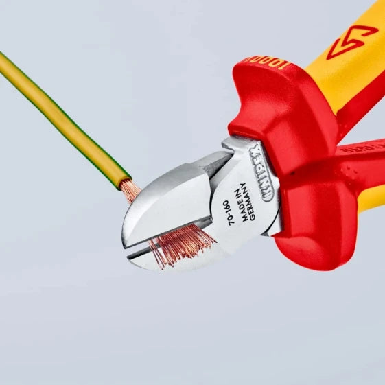 KNIPEX 70 06 160 T VDE Diagonal Cutter (Yellow) — view 6