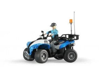 Bruder Bworld Police Quad with Policeman (160 x 160 x 93 mm / Blue)