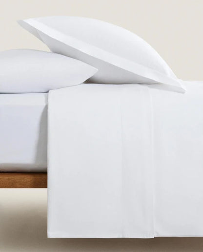 Zarahome Percale Duvet Cover (200 Thread Count) (150 x 220 cm / White) — view 11