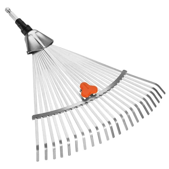 Gardena Combisystem Adjustable Rake, Steel, 30–50 cm (Silver)