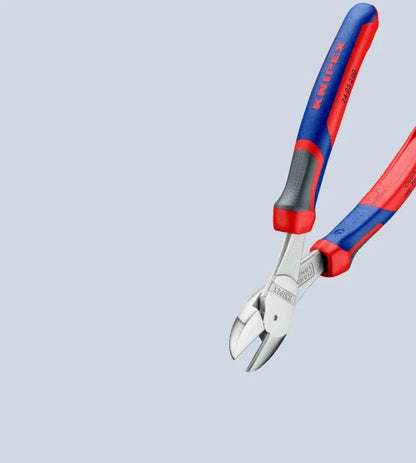 KNIPEX 74 05 200 Diagonal Pliers - Chromium-Vanadium Steel - Plastic - Blue/Red - 200 mm - 303 g (Blue) — view 2