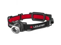 LED Lenser H8R Headband Flashlight, Black/Red, IPX4, -20 to 40 °C, LED, 1 lamp