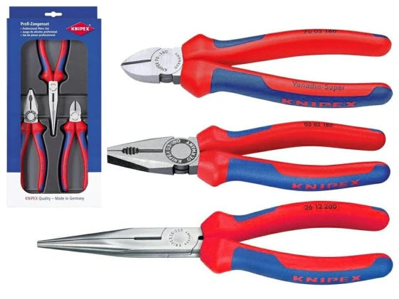 KNIPEX 00 20 11 Pliers Set, Blue/Red, 810 g