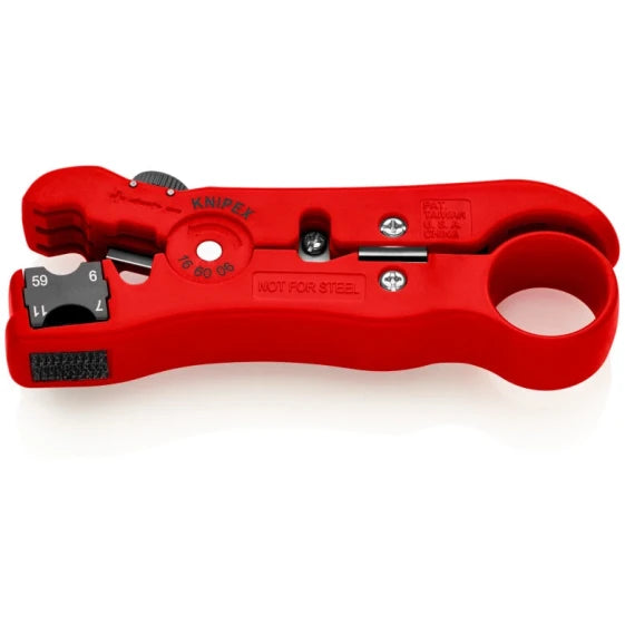 KNIPEX 16 60 06 SB Coaxial Stripping Tool 125 mm (Red) — view 4