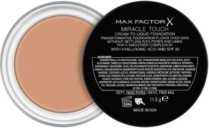 Max Factor Miracle Touch Skin Perfecting SPF 30 Powder Foundation with Hyaluronic Acid (11.5 g / Elfenbein, Gold) — view 5