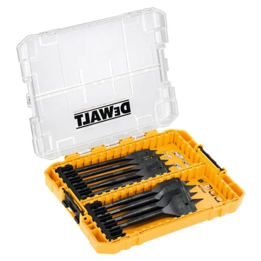 DEWALT DT70751-QZ Pilot Drill Bit Set for Wood, 9 pcs, 6.4 mm pilot, 12 mm x 152 mm, 14 mm x 152 mm, 16 mm x 152 mm, 18 mm x