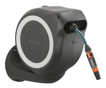 Gardena RollUp Wall-Mounted Automatic Reel, Black/Grey, -90° to 90° (Gray) — view 2
