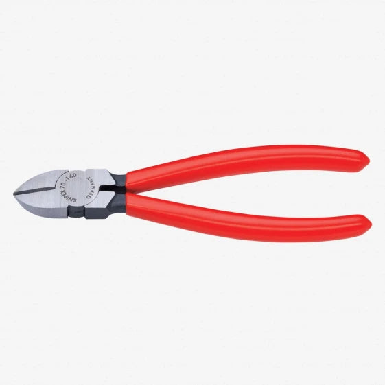 KNIPEX 70 01 125 Diagonal cutting pliers, chromium-vanadium steel, plastic, red, 12.5 cm, 80 g (Red)