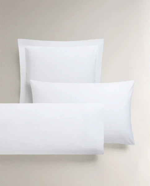 Zarahome Percale Pillowcase (200 Thread Count) (50 x 75 cm / White) — view 5