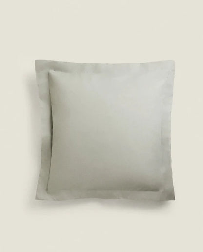Zarahome Cotton Percale Pillowcase (200 Thread Count) (45 x 155 cm / Green) — view 14