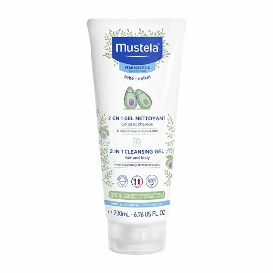 Mustela 2-in-1 Baby Body and Hair Cleansing Gel (200 ml)