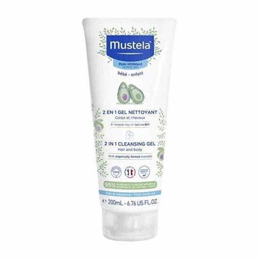 Mustela 2-in-1 Baby Body and Hair Cleansing Gel (200 ml)