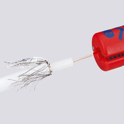 KNIPEX 16 60 100 SB Coaxial Stripper (Red) — view 4